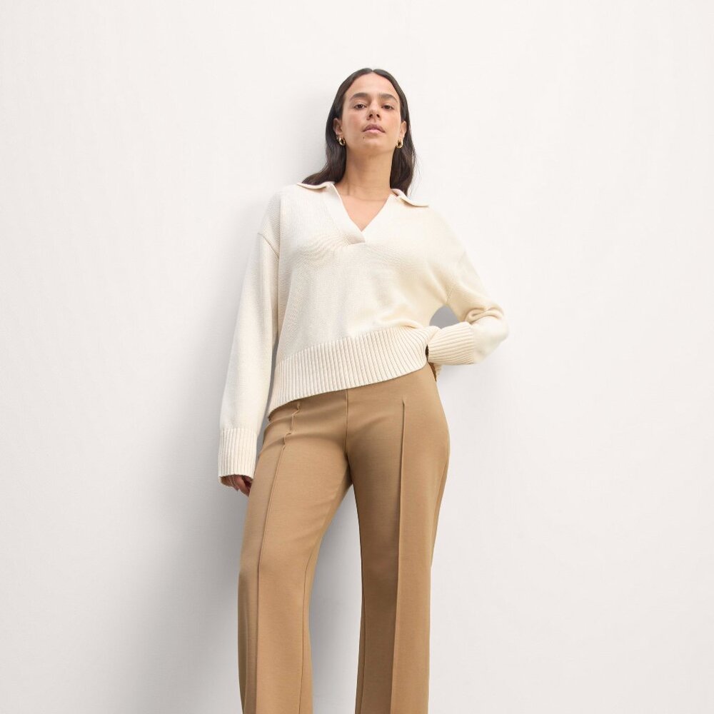 Everlane Women's Dream Trouser in Brown, Size Extra Large